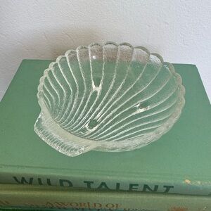 Vintage Glass Shell-Shaped Dish
